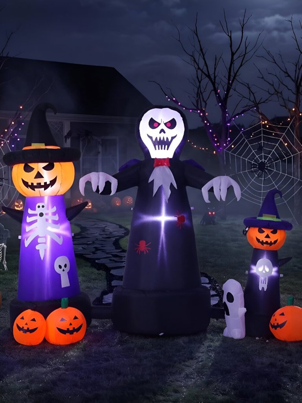 9FT Halloween Inflatables Blow up Outdoor Decoration, Large Inflatable Grim Reap
